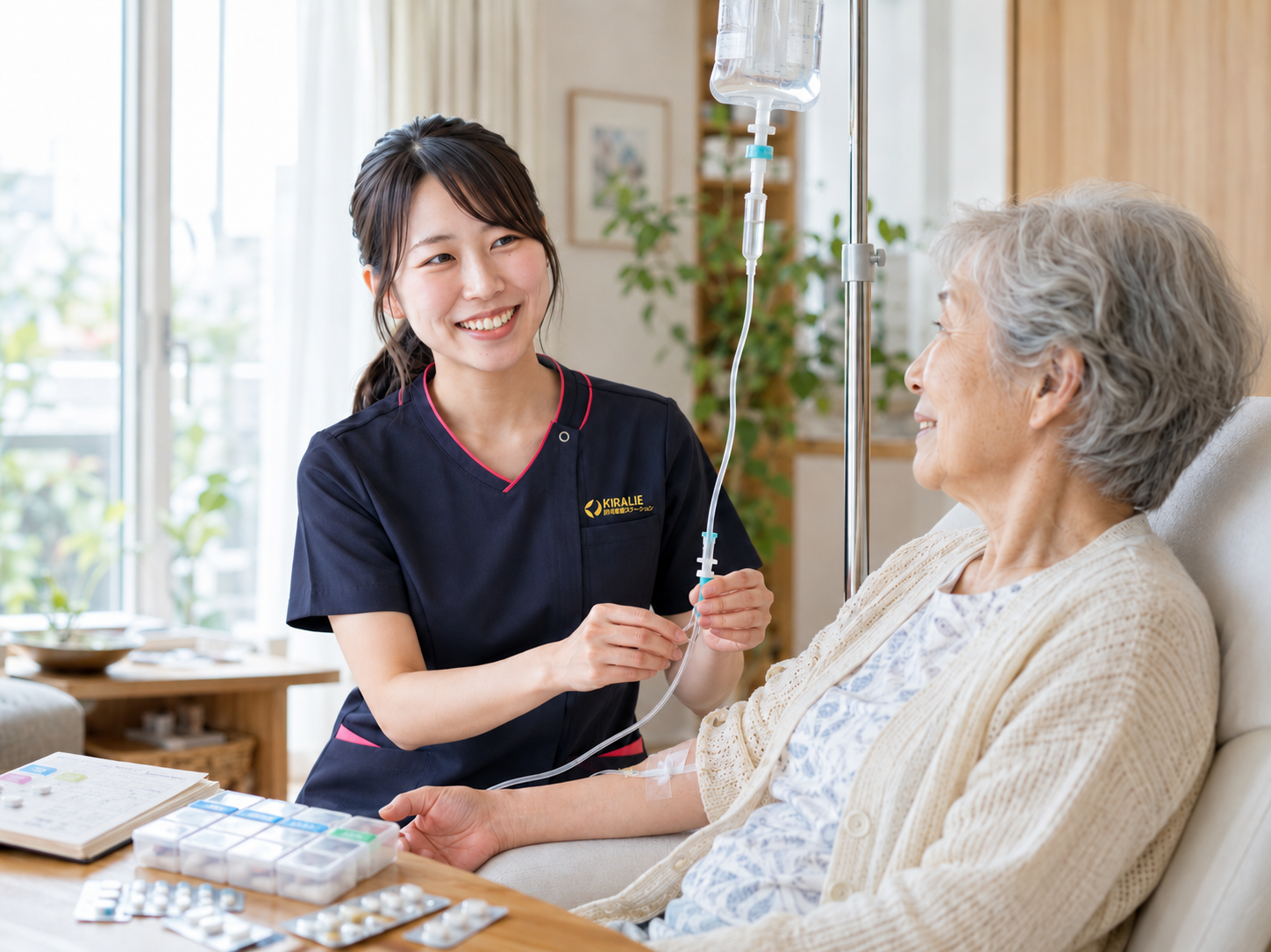 午後の訪問とチーム相談の様子